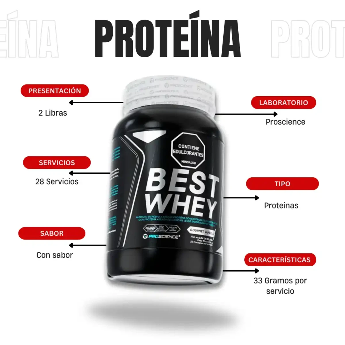 PROSCIENCE PROTEINA BEST WHEY VAINILLA 924g
