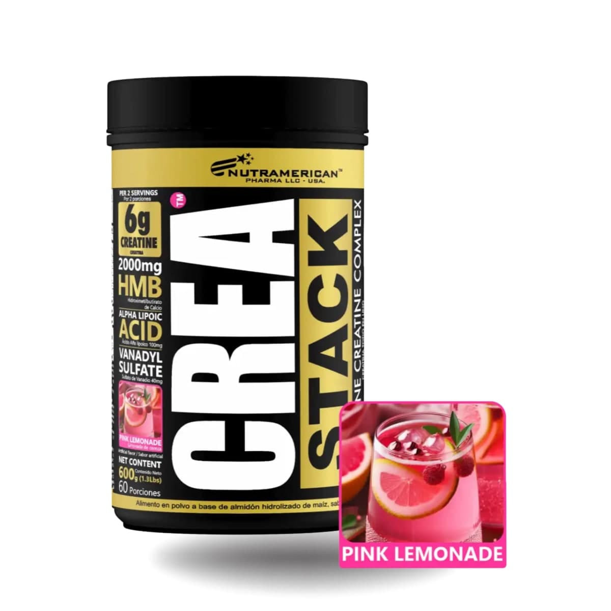 NUTRAMERICAN CREATINA CREA STACK RED BERRIES