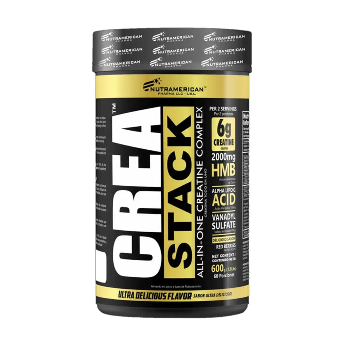 NUTRAMERICAN CREATINA CREA STACK RED BERRIES 3