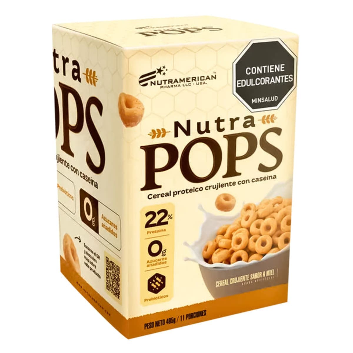 NUTRAMERICAN CEREAL DE PROTEINA NUTRA POPS BOLSA PAQ 3