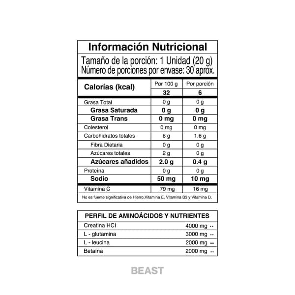 IMN CREATINA HCL BEAST FLAVOR GRAPE